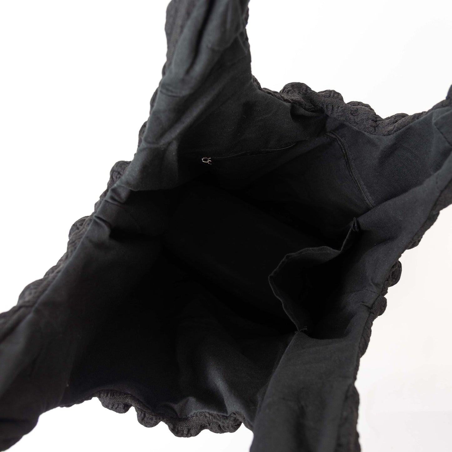 Black Water Bottle Pocket Tote Bag